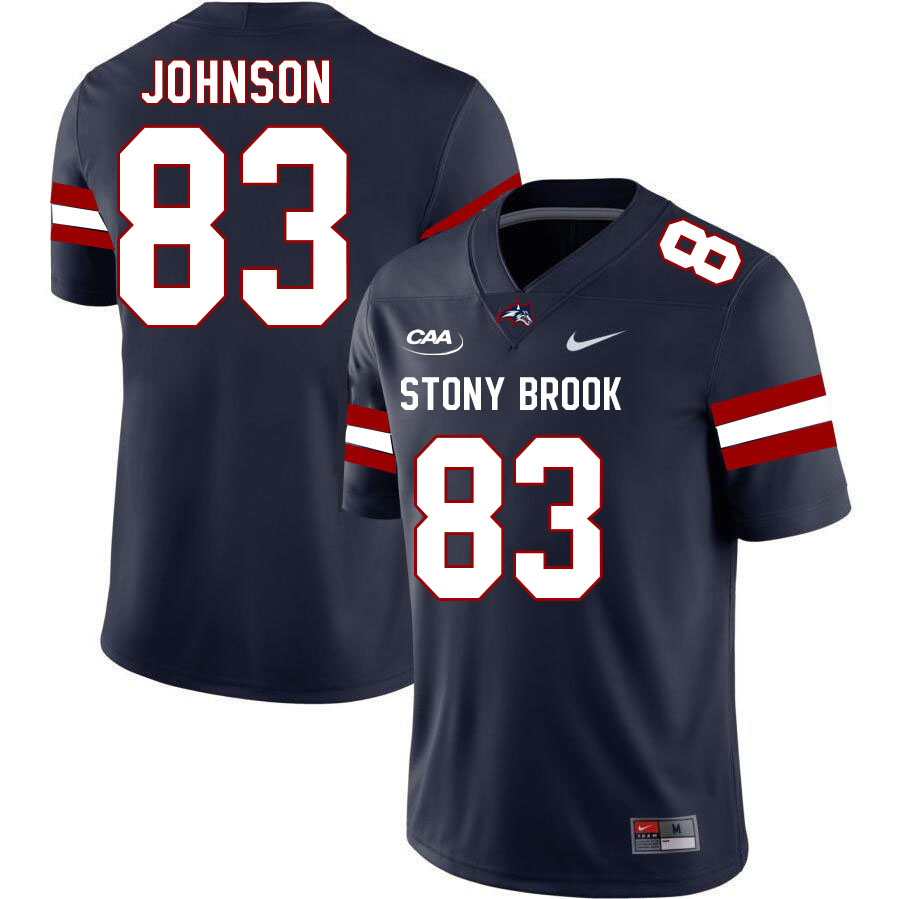 Stony Brook Seawolves #83 Anthony Johnson College Football Jerseys Stitched Sale-Navy